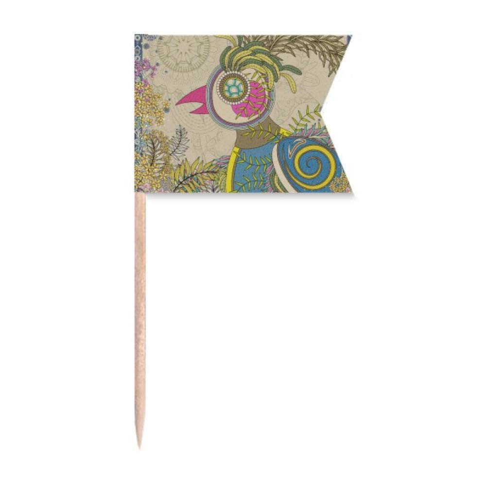 Drapeau cure-dents Ukiyo-e faisan doré pour décorer buffet et plateau fromage
