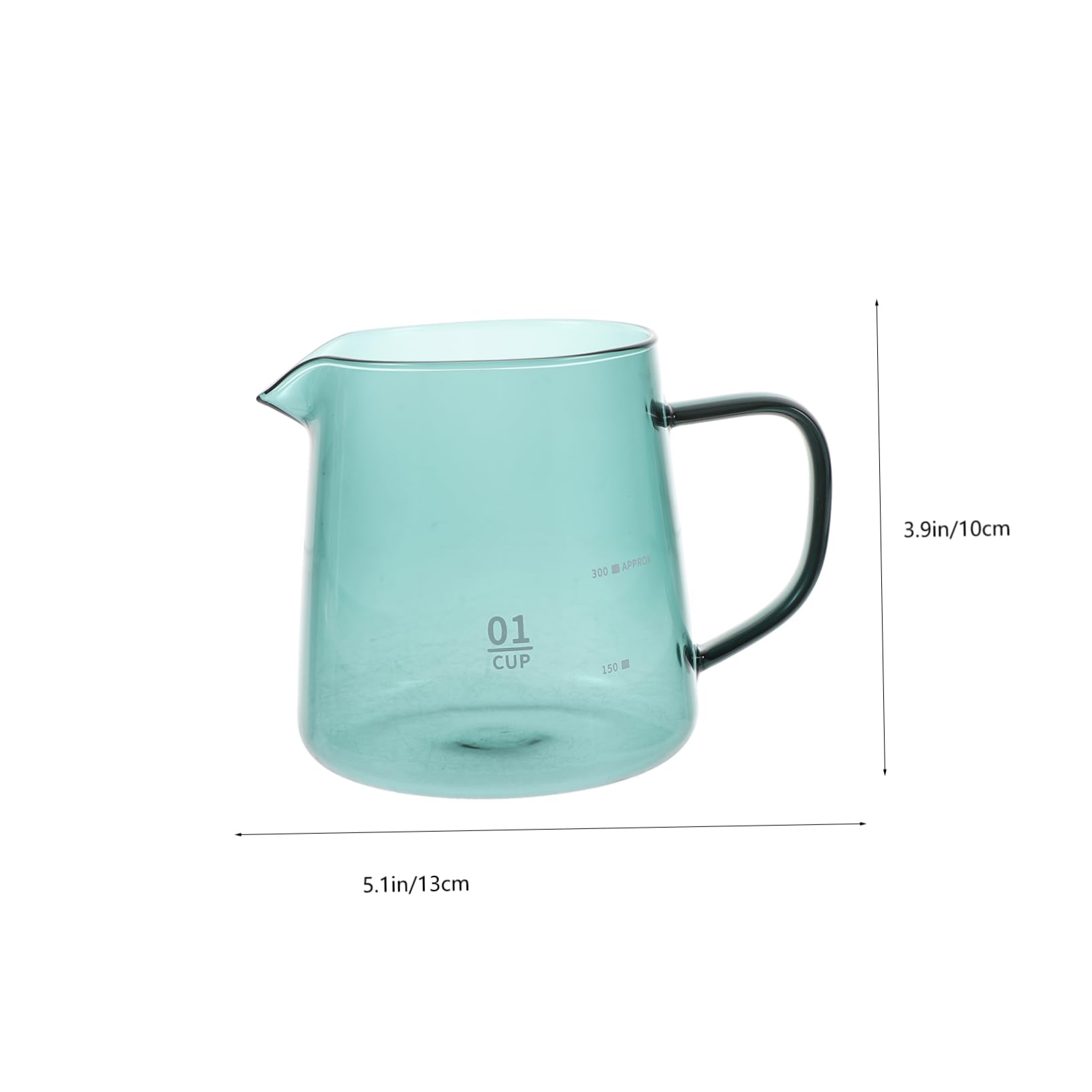 Unomor Multi Functional Glass Coffee Pitcher Stylish Transparent Coffee Pot for Easy Pouring Kitchen Supply for Tea Sauces and Coffee Exquisite Design