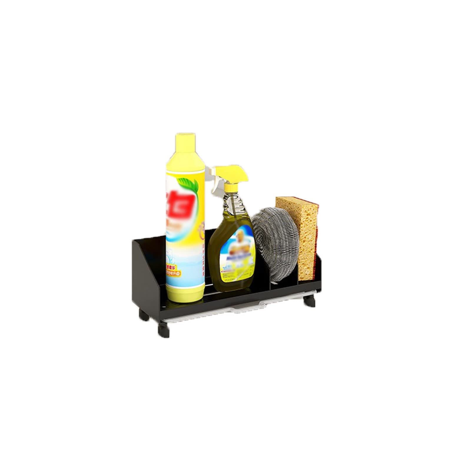 Drain Rack Storage Sink Organizer Rack Kitchen Sink Caddy Organizer Nonslip Sponge Soap Brush Holder Bathroom Storage Rack