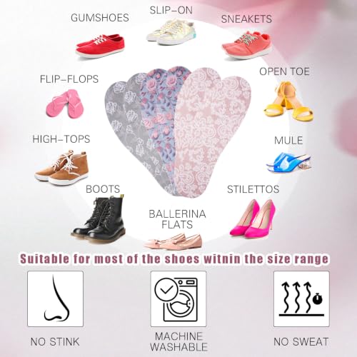 Image of 3 Pairs No Show Socks Sockless Shoe Liners Women