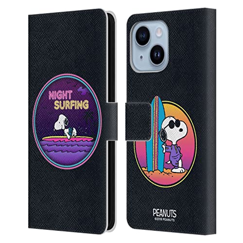Étui Snoopy Peanuts pour iPhone 14 Plus : protection portefeuille en cuir