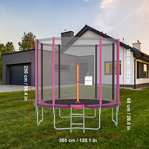NONMON Trampolin Ø 244/305/366 cm, Outdoor Gartentrampolin Komplettset TÜV Zertifiziert mit Sicherheitsnetz… – Bild 3