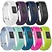 SKYLET Garmin vivofit 3 Silicone Replacement Bands with Secure Watch Clasp (No Tracker) (9 Pack, Standard (6.0-9.0 in))