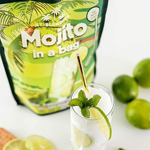 Lt. Blender's Mojito in a Bag - Each Bag Makes 1/2 Gallon of Frozen Mojito Mix – Non-GMO Cocktail Mix for Mojito Slushies – Make a Cocktail, Wine Slushie or Mocktail - (Pack of 4)
