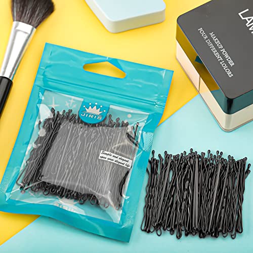 Jiris Bobby Pins, 100Count 2Inches Black Hair Pins Hairpins With Bag For Women Lady Girls Kids Hair Pin Invisible Wave Bobby Pin Barrette Hair Clips Bulk Hair Accessories (Black) #TOP6