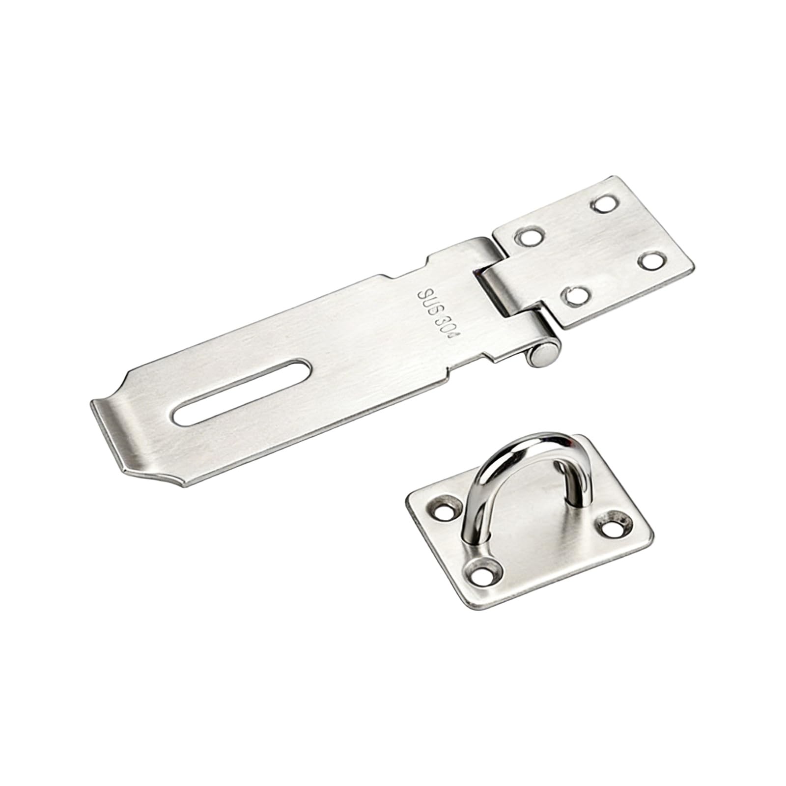 Stainless Steel Door Anti Theft Hasp Staple Shed Latches Metal Latches Closures for Indoor and Outdoor Use Stainless Steel Door Padlock Clasp Hardware