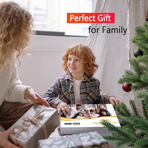 Image of Canupdog WiFi Digital Picture Frame 10.1 Inch, IPS Touch Screen Smart Cloud Digital Photo Frame with 16GB Storage, Wall Mountable, Auto-Rotate, Share Photos from Anywhere Via App