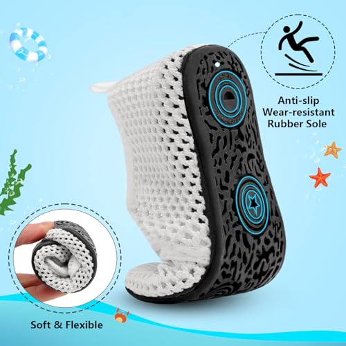 Barerun FS-A2032-WHITEHOLE-20-21 Water Shoes Toddler Boys Girls Quick Dry Barefoot Aqua Shoes Beach Pool Swim Shoes Non Slip Breathable Sandals Lightweight Summer House Slippers Whitehole 5-6 thumb #3