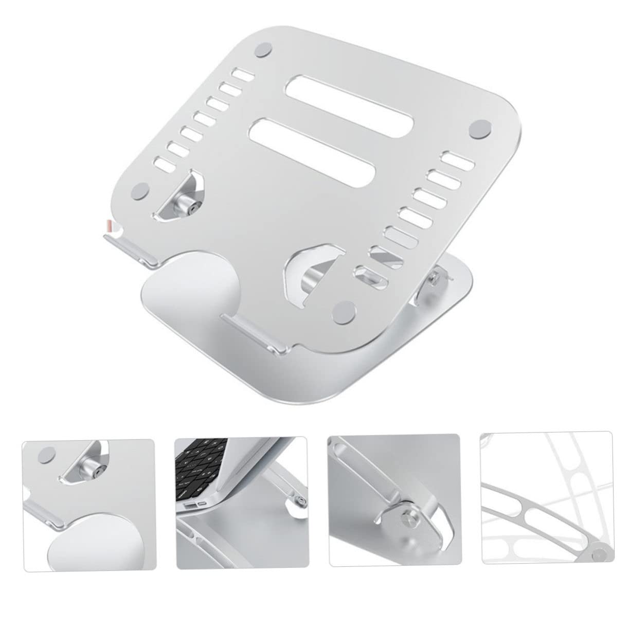Soporte Plegable Base Elevadora de Aleación de Aluminio para Portátil Ajustable Disipación de Calor Abierta para Ordenadores Portátiles en Oficina o Estudio