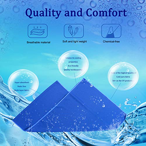 Alsol Lamesa Pacote com 4 toalhas refrescantes (101,6 cm x 30,5 cm) Toalha para esportes no gelo, to