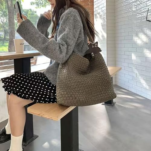 Image of Woven Tote Bag for Women, Shoulder Handbags, Beach Hobo, Handwoven Satchel Underarm Bag, Top-Handle Bag With Purses