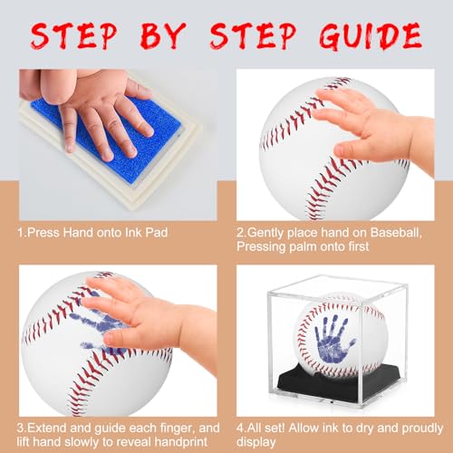 Baby-Handprint-Footprint-Kit-with-Photo-Frame-Baseball-Stand-Display-Case–Perfect-Newborn-Keepsake-Baseball-Baby-Shower-Gifts-New-Dad-First-Parents-Fathers-Day-Gift Baby Handprint Footprint Kit with Photo Frame Baseball Stand Display Case–Perfect Newborn Keepsake Baseball Baby Shower Gifts New Dad First Parents Fathers Day Gift