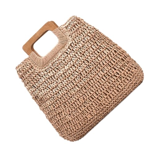 Sac de plage en paille pour pique-nique et grand paquet tissé d'extérieur