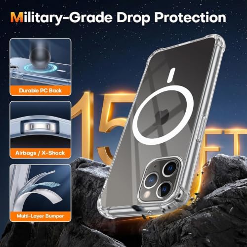 Image of Jkobi Shockproof Crystal-Clear Back Cover for Apple iPhone 11 Pro Max (Magsafe Wireless Support | Drop & Camera Protection | Hard Polycarbonate)