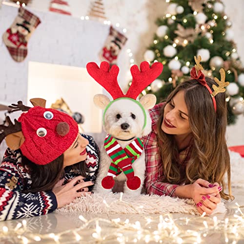 Disfraz Navidad BWOGUE Reno con Bufanda para Perros S miniatura 6
