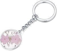 Vista 14 de Pressed Flower Keychain Charms Forget-Me-Not Keychain Personalized Handmade Keychain Gifts for Her