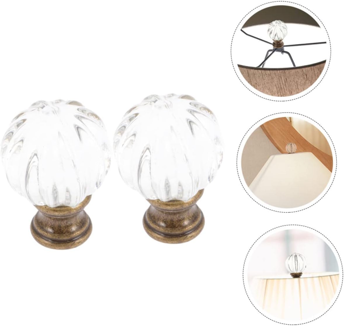 DOITOOL 6pcs Decorative Lamp Finials Modern and Knobs for Lamp Shade Holder Unique Easy Installation for Table and Floor