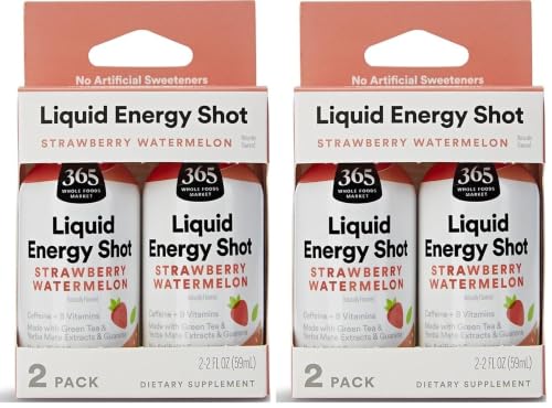 Image of 365 by Whole Foods Market, Energy Shot Duo Pack, Strawberry Watermelon, 2 Fl Oz (Pack of 2)
