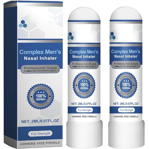 Inhalateur nasal Complex Men's, stick inhalateur nasal naturel, redonne énergie et vitalité, procure un confort quotidien (2pcs)