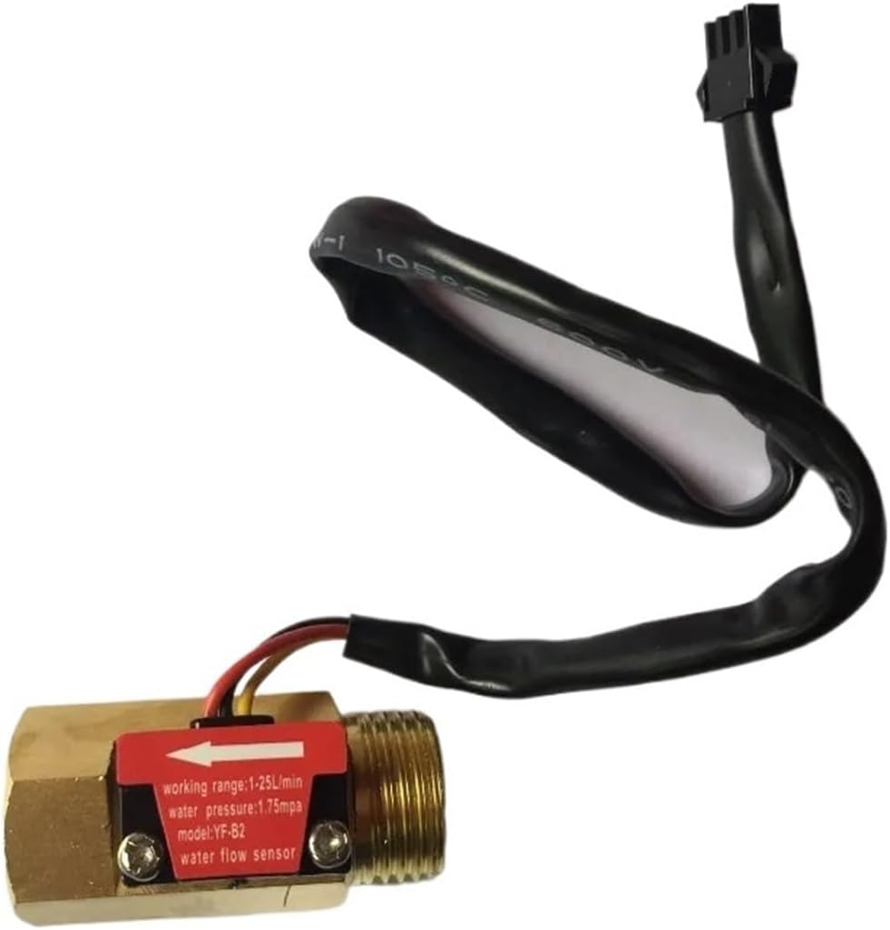 1PCS G1/2 Brass Hall Effect Water Flow Sensor Flowmeter 1-25L/Min