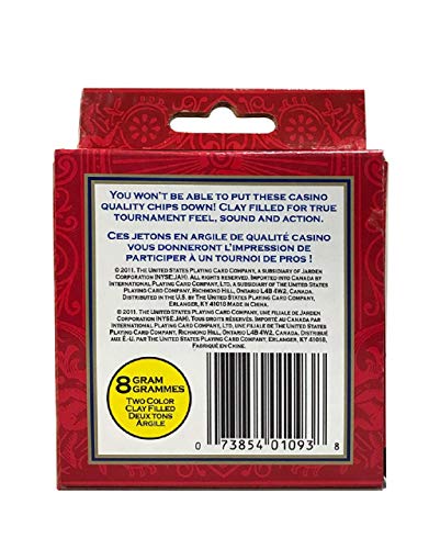 Bicycle 8G 50Count Clay Poker Chips 8G Clay Poker Chips, 50Count #TOP1