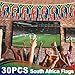South Africa String Flag Pennant Banner, Small Mini South African Flags Bunting Banner, National Country Decoration for School, Party, Sports Events, Patriotic Festival, 33 Feet 30 Flags