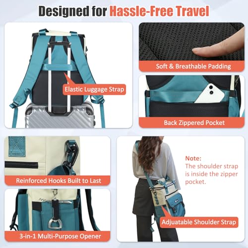 Image of Backpack Cooler for Women, AYAMAYA Stylish 35 Cans Leakproof Soft Cooler Backpack, Waterproof Insulated Lunchbox Shoulder Bag Keeps Cold for Up to 18 Hours for Camping, Beach, Work, Picnic, Travel