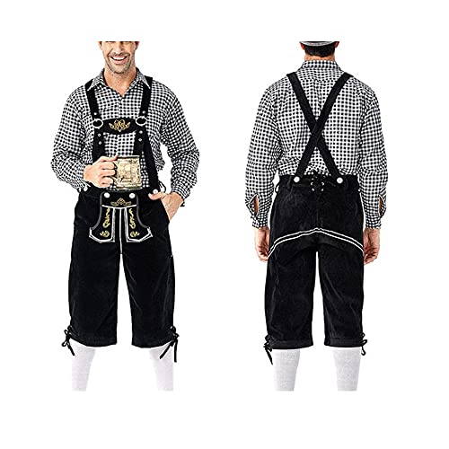 GIVBRO Oktoberfest Kostuum Lederhosen Broek Traditionele Beierse Bierbroek Fancy Dress Outfits voor Mannen Halloween Dress Up Taverne Rollenspel - Afbeelding 4