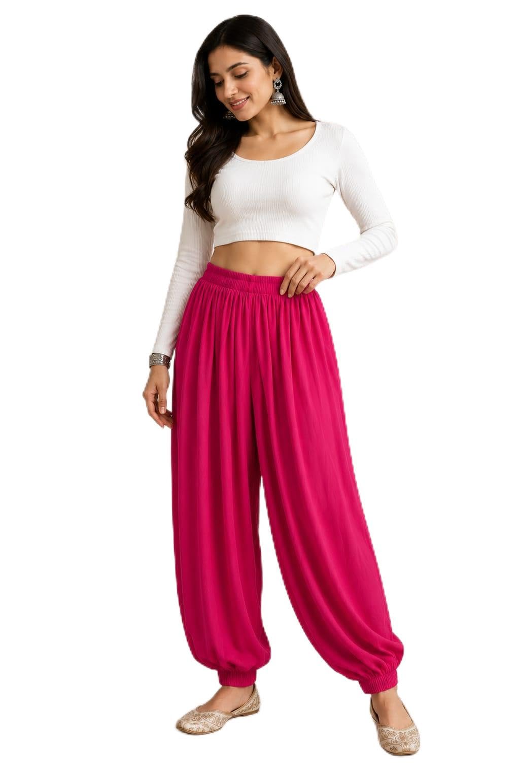 Pink Harem Pant for Women-picture-37