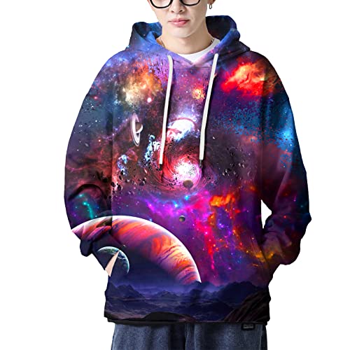 LAIDIPAS Men Women 3D Hooded Hoodies Fashion Long Sleeve Pullover Hooded Sweatshirt Top with Pocket - Image 4