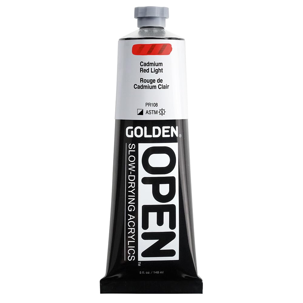 Peinture acrylique semi-opaque Open tube 150 ml lumière rouge cadmium séchage lent