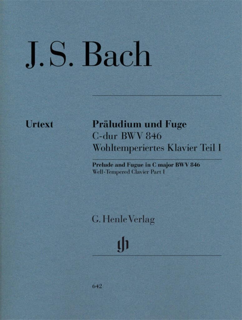 Prelude and Fugue C major BWV 846 - (from the Well-Tempered Clavier part I) - piano - (HN 642): Instrumentation: Piano solo