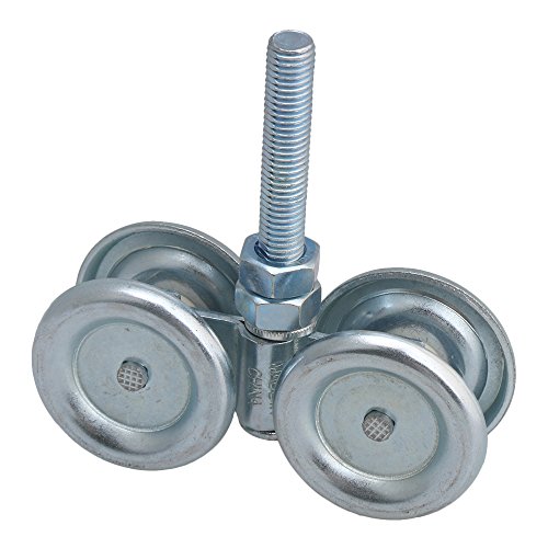 Silver Steel Rail Hanging Trolley Wheel Sliding Track Roller w/Nut H3-1