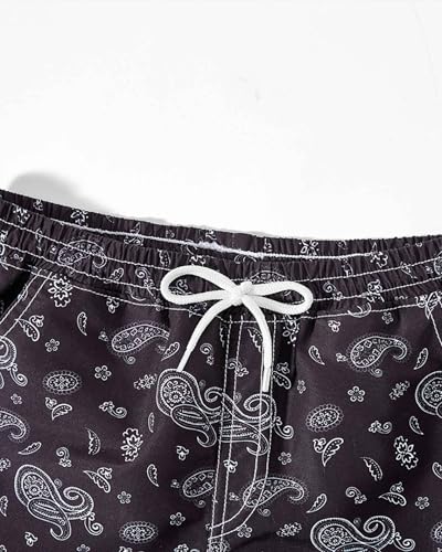 Sxiwei Kids Boys Drawstring Swim Shorts Summer Vacation Beach Shorts Stylish Print Hawaii Swimwear Beachwear3