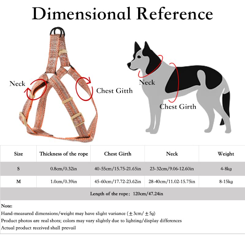 Barky Club Dog & Cat Harness Set, Adjustable Linen Leash & Harness, Breathable, Lightweight & Comfortable - Image 4