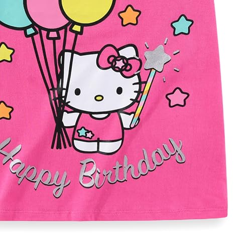 Hello Kitty Sanrio Birthday Girls Short Sleeve T-Shirt for Toddlers and Big Kids4