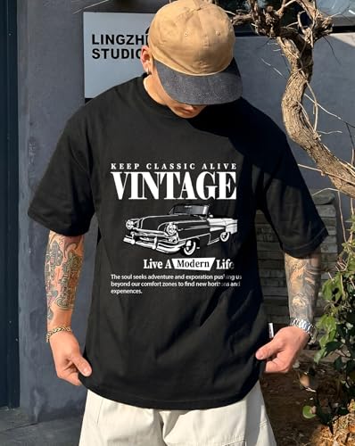 Image of AUSK Men's Half Sleeve Regular Tshirt, Graphic Print Round Neck Tshirt