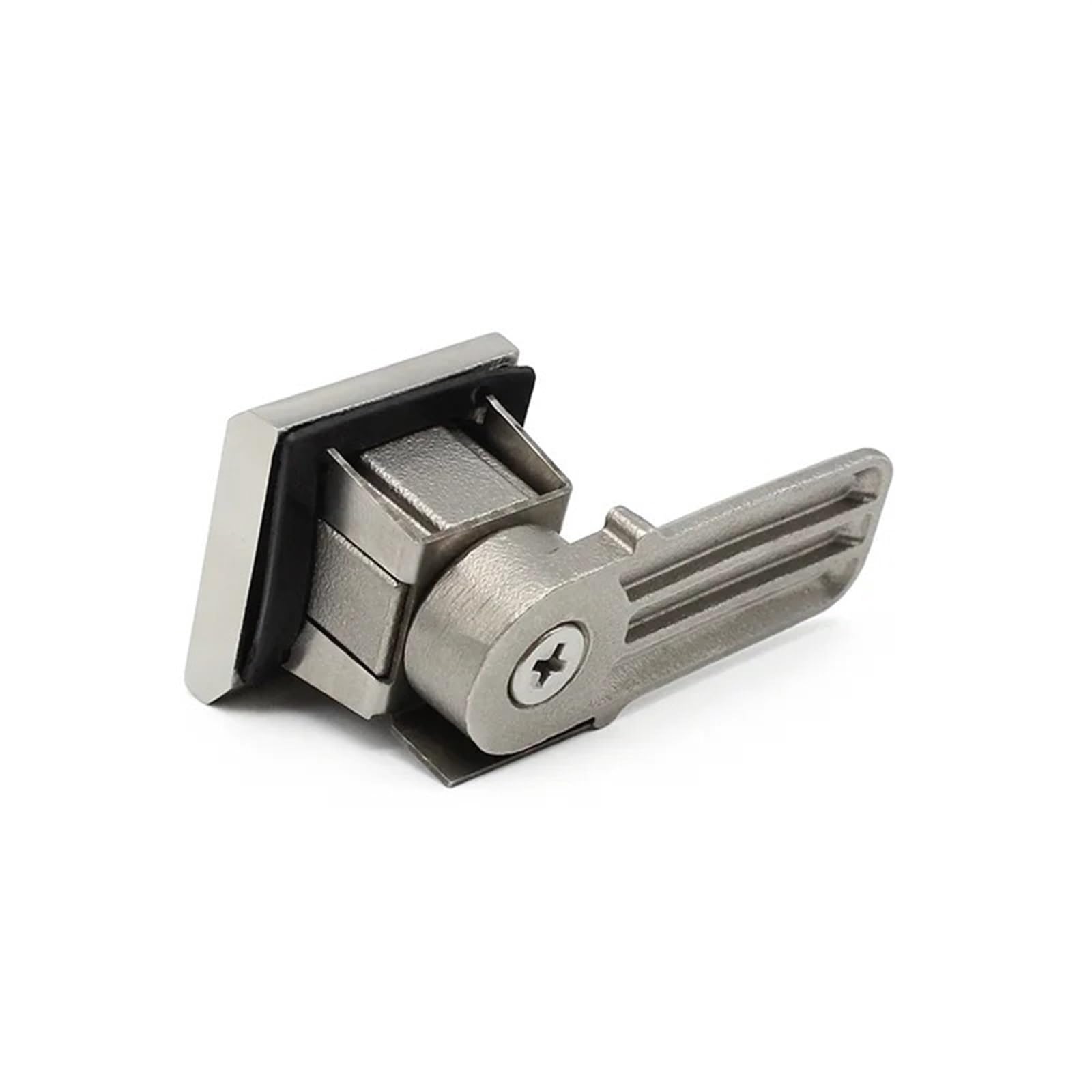 Cerradura de puerta de gabinete de caja de distribución cuadrada de acero inoxidable MS813, cerradura eléctrica for gabinete, 1 unidad(Stainless steel lock)