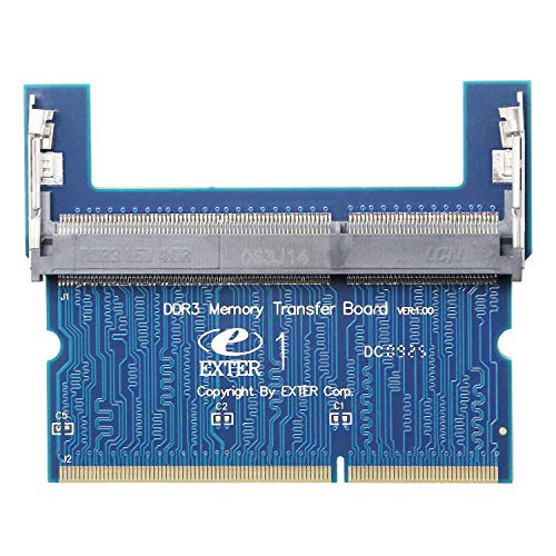 Image of Laptop DDR3 SO-DIMM to Desktop DIMM Memory RAM Adapter,Gelrhonr Desktop PC Memory Cards Converter,1.5v（Reverse） Blue