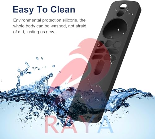 Image of RAYA Silicone TV Remote Cover Compatible with Redmi TV 4k Ultra 43 inch /Xiaomi OLED Series 55 inch /Xiaomi 5A Series 32 /40 /43 inch Remote Protective Case [Remote NOT Included] (Black)