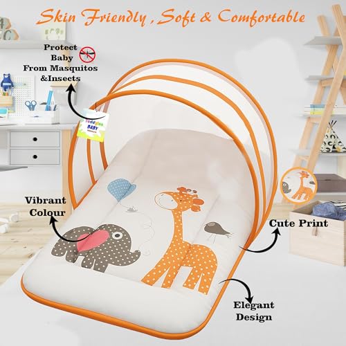 Image of Toddylon Baby Bedding New Born Baby Bed | Mosquito Net | Mattress | Insect Protection Net | Infants | Mosquito Safety Net | Baby Beds | Baby Boys Girls (0-6 Months)