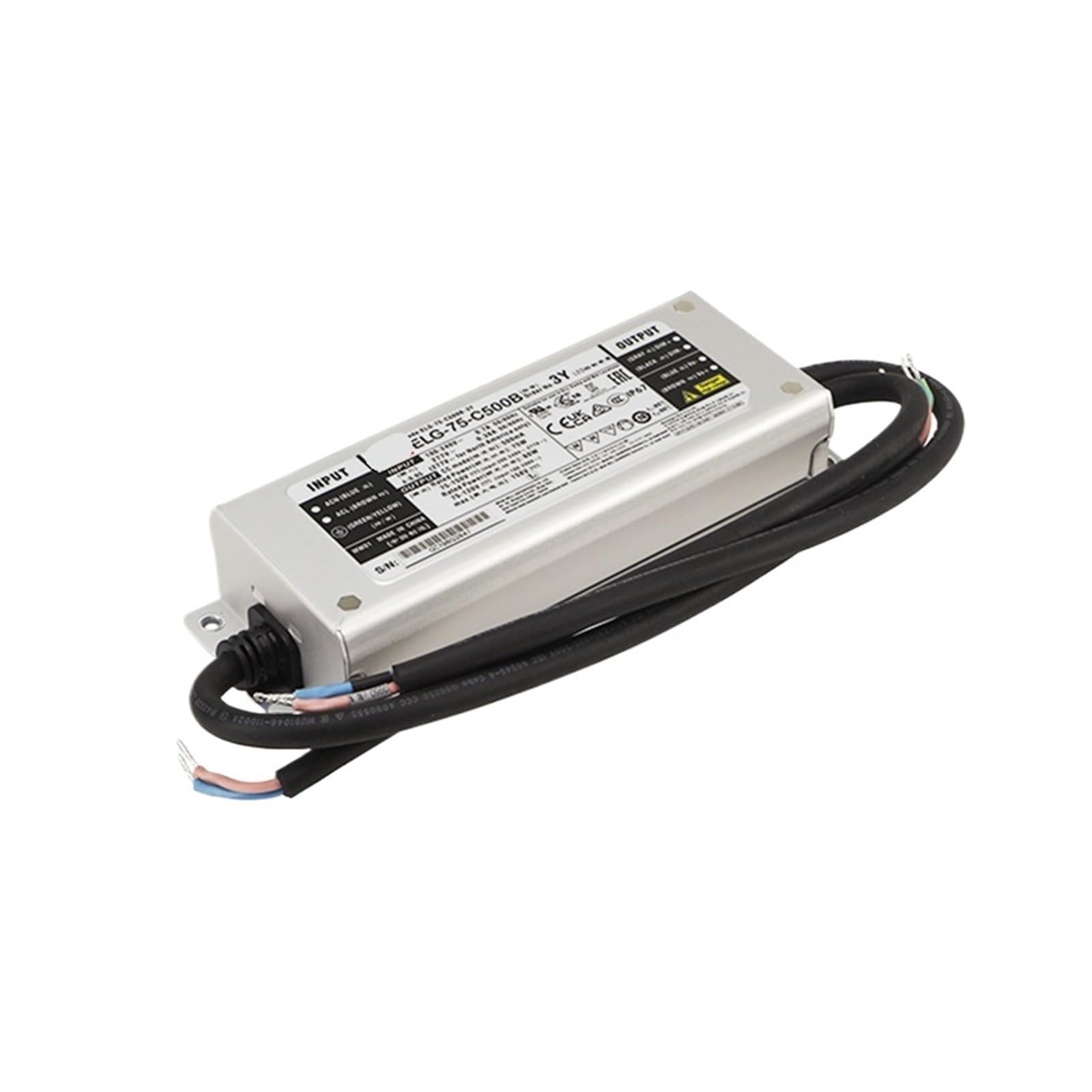 CLEUFWKO ELG-75-C1050AB-3Y Constant Current Driver with 3 in 1 Dimming Function 500mA 700mA 1050mA 1400mA 1750mA 2100mA(ELG-75-C1050AB-3Y)