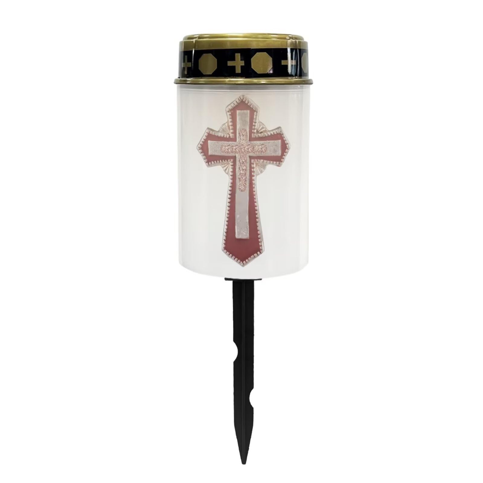 Uorisanigo Cross Solar Grave Lights - Solar Powered, Waterproof, Flameless Prayer Candle Lamps — image 1