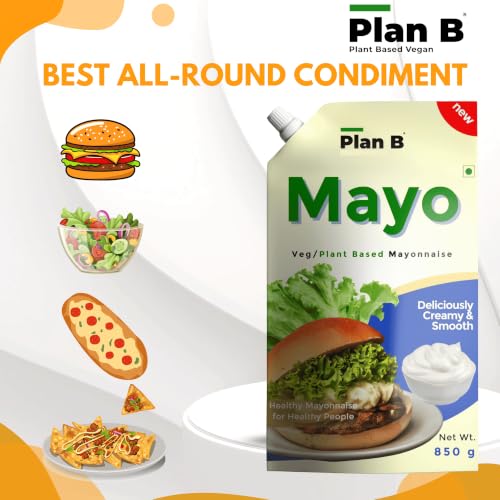 Image of PLAN B Mayonnaise, 850g | Creamy Plant-Based Mayo | Egg-Free, Dairy-Free & Gluten-Free | Perfect for Salads, Sandwiches, Dips & Dressings