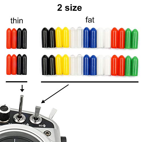 Colorful Rubber Anti-Slipping Caps for RC Transmitters (Radiomaster, FrSky, Flysky, Spektrum, Futaba)