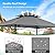 COBANA Grill Gazebo 8’x 5’ Outdoor Patio Backyard BBQ Grill Shelter Double Tiered Soft Canopy Top with Steel Frame and Bar Counters, Gray