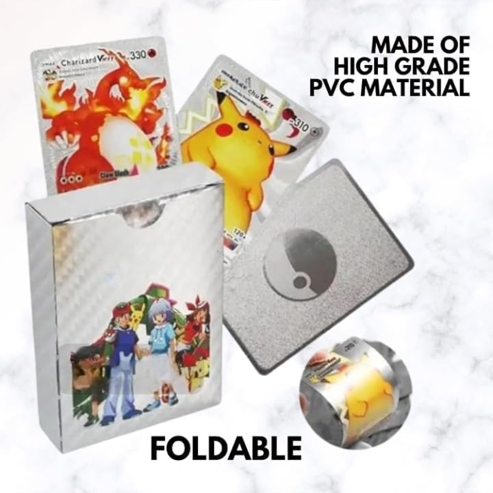 Image of VARIYA ENTERPRISE New Playing Cards | 165 Pcs (55 Black + 55 Gold + Silver) Foil Card | Assorted Cards TCG Deck Box | V Series Card Vmax GX Rare Golden Cards and Common-Rare Mystery Card | Best Gift