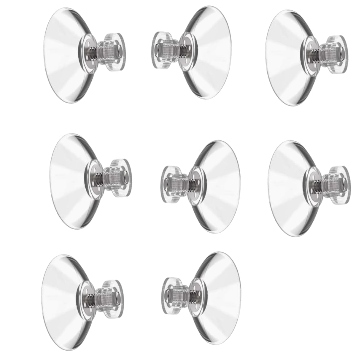 GDQLCNXB Suction Cup Glass Suction Pads 40mm M5 Clear PVC Plastic Sucker Pads 8Pcs,Without Hooks Extra Strong Adhesive Suction Holder
