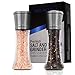Price comparison product image Salt and Pepper Grinder Set - Premium Salt & Pepper Mill Set with Adjustable Ceramic Coarseness - Brushed Stainless Steel and Glass Body Shakers