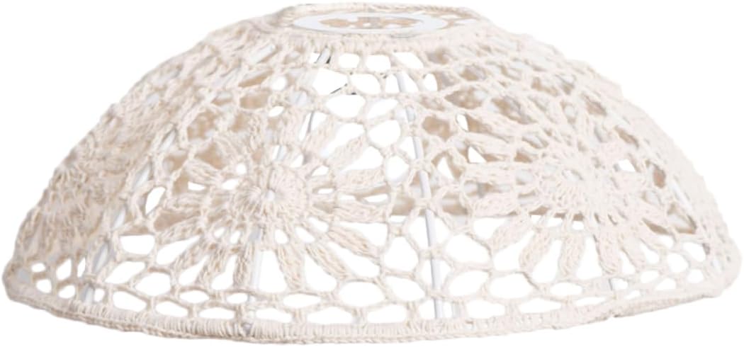 Levemolo Bohemian Handmade Woven Lamp Shade Lightweight Ceiling Hanging Light Cover for Bedroom Living Room Restaurant Office Decor Eye-friendly Design Unique Craftsmanship